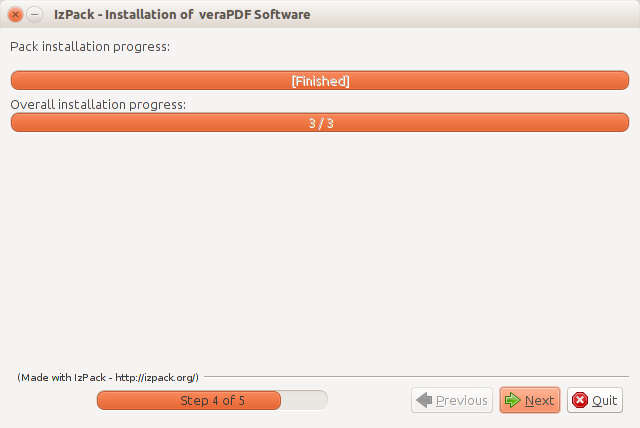 veraPDF Installer pack selection screen